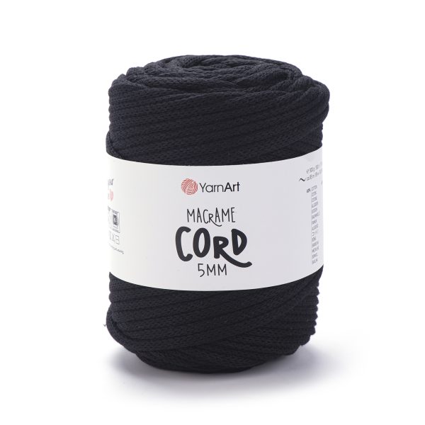 YarnArt Cord 5mm 750 Black