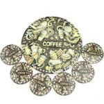 Σετ δίσκος με 6 σουβέρ (28cm) 103