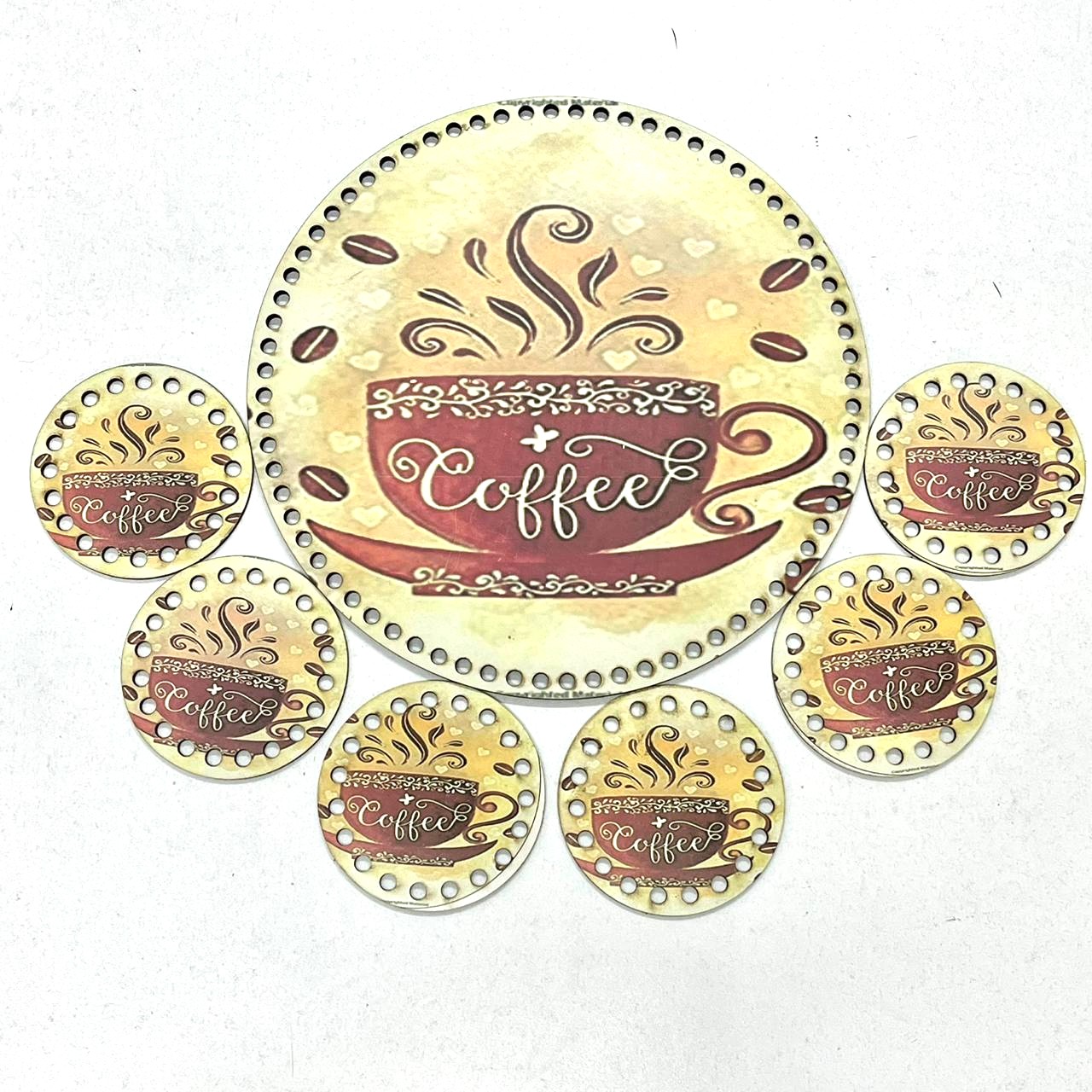 Σετ δίσκος με 6 σουβέρ (28cm) 105