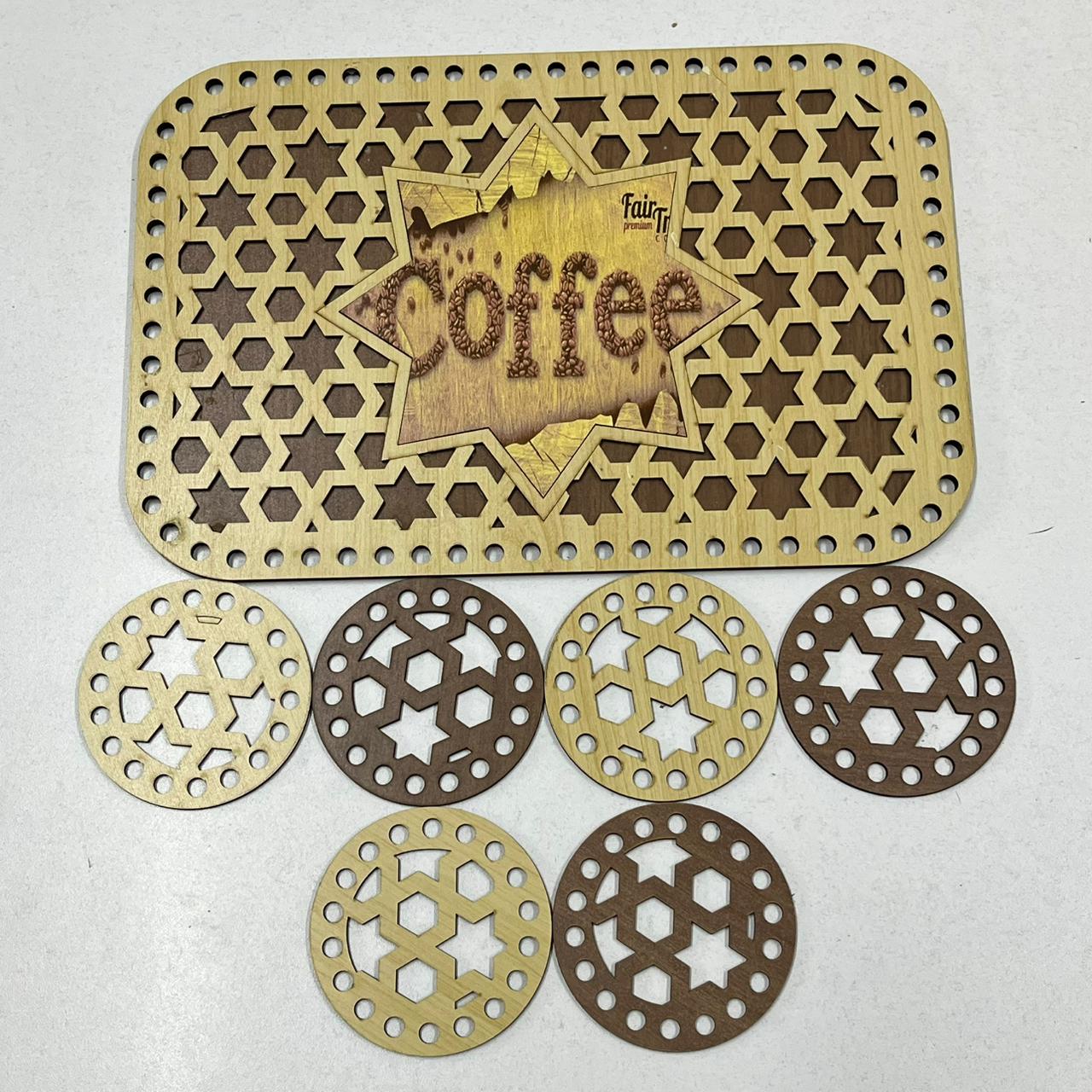 Σετ δίσκος με 6 σουβέρ (37x25cm) 109