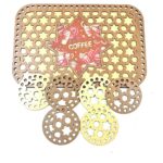 Σετ δίσκος με 6 σουβέρ (37x25cm) 112