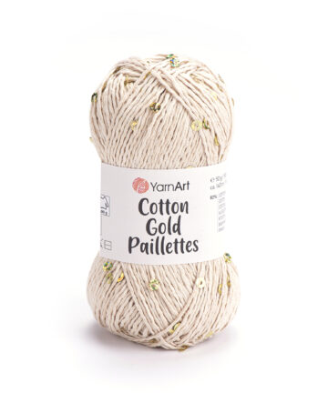 Cotton Gold Paillettes 7104 Beige