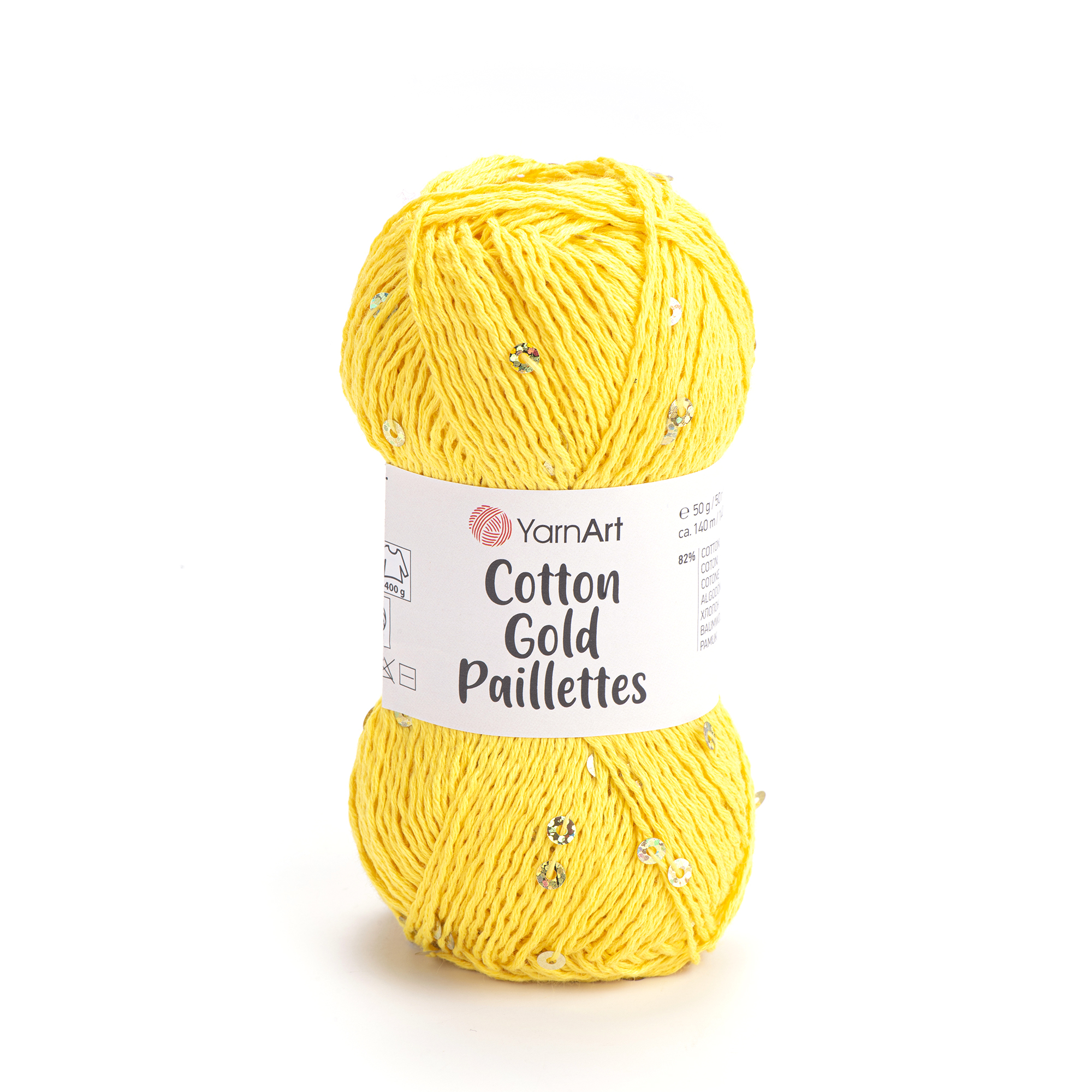 Cotton Gold Paillettes 7106 Yellow