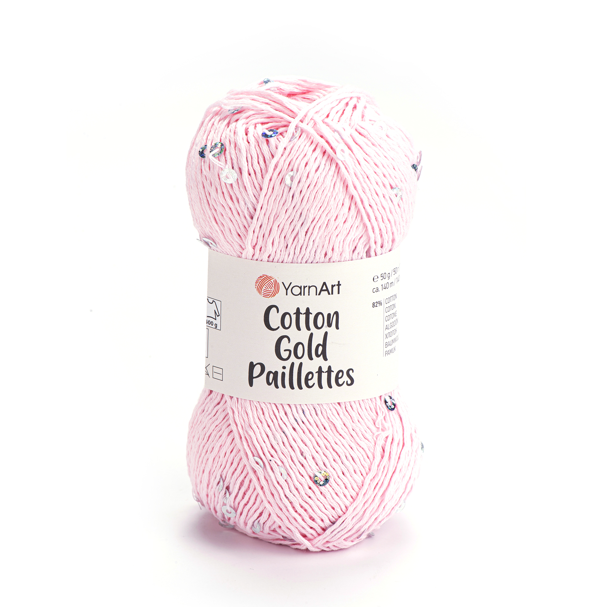 Cotton Gold Paillettes 7107 Light Pink