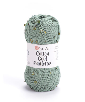 Cotton Gold Paillettes 7113 Swamp Green