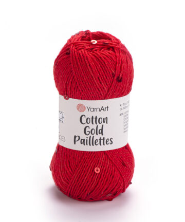 Cotton Gold Paillettes 7115 Red