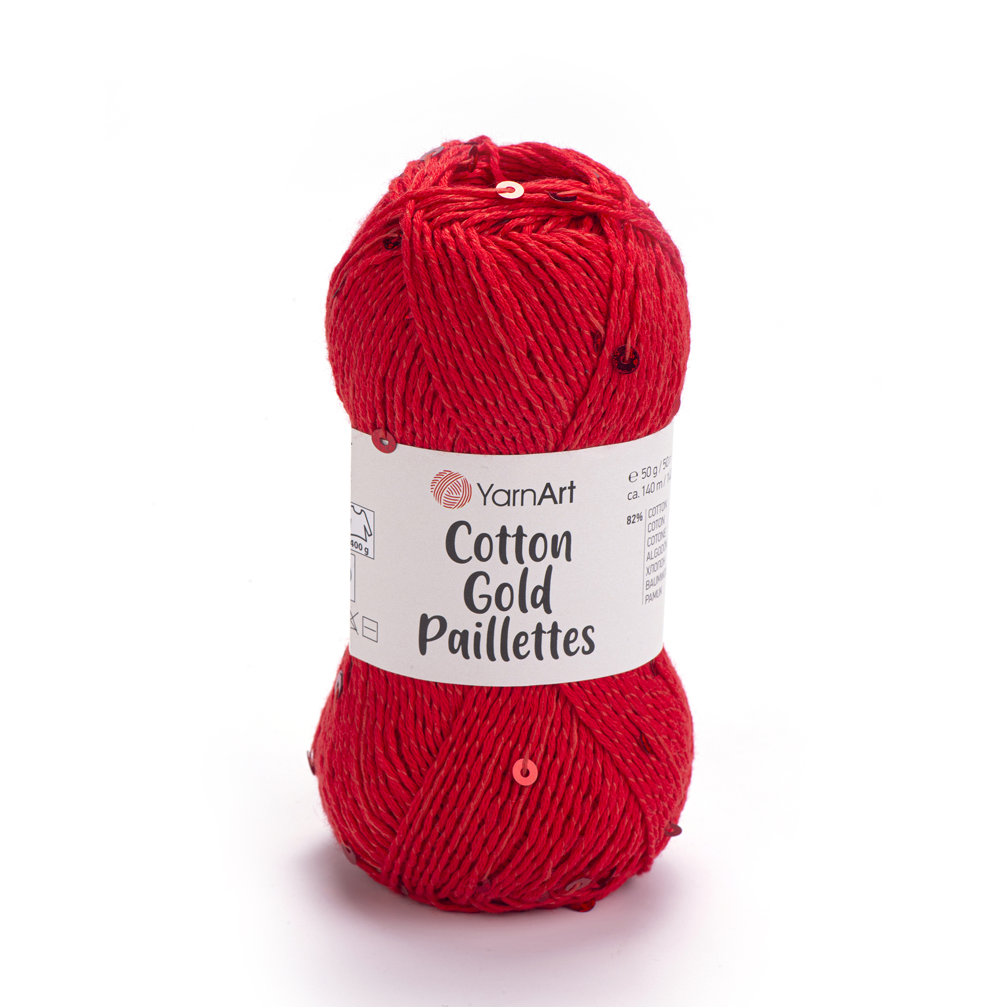 Cotton Gold Paillettes 7115 Red