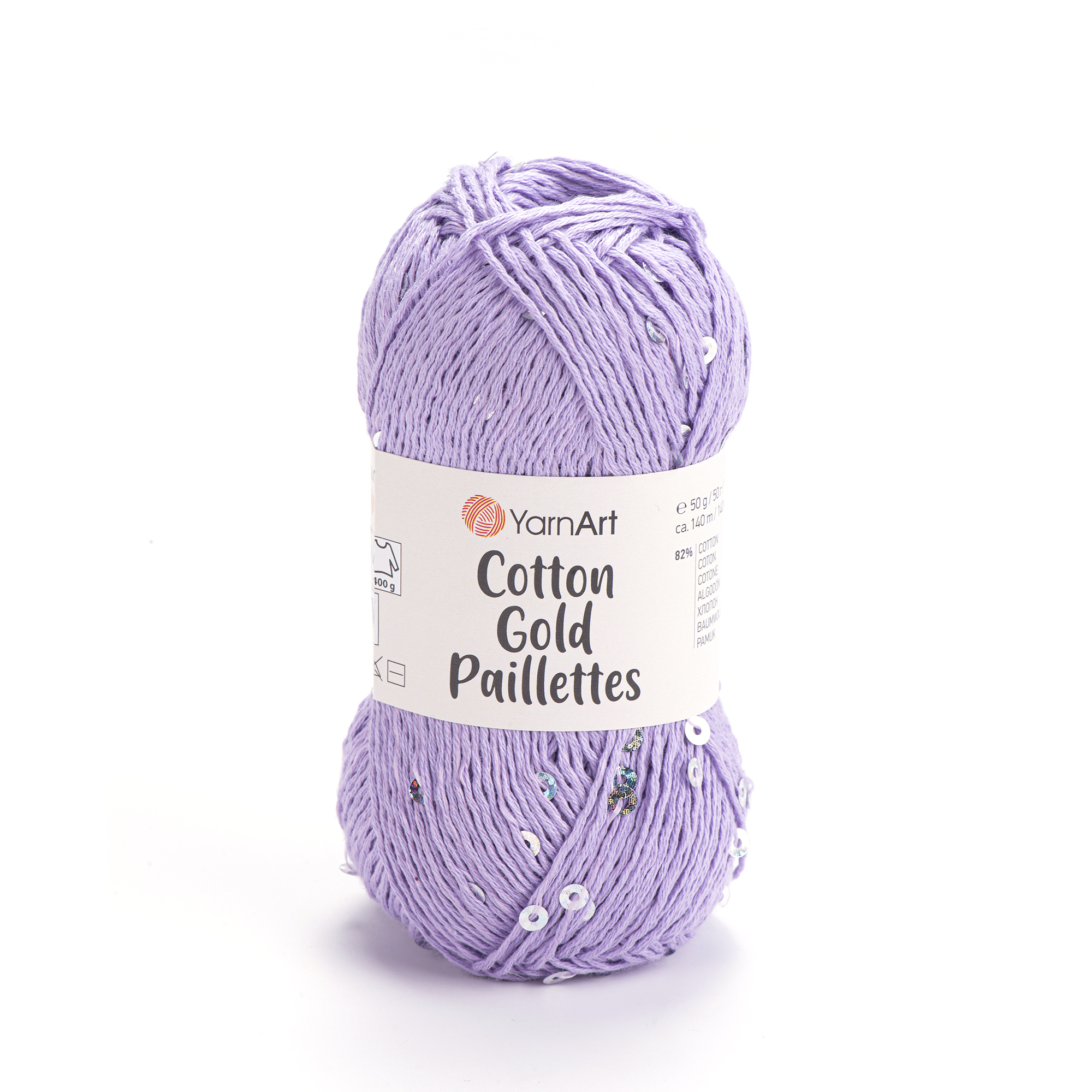 Cotton Gold Paillettes 7116 Lilac