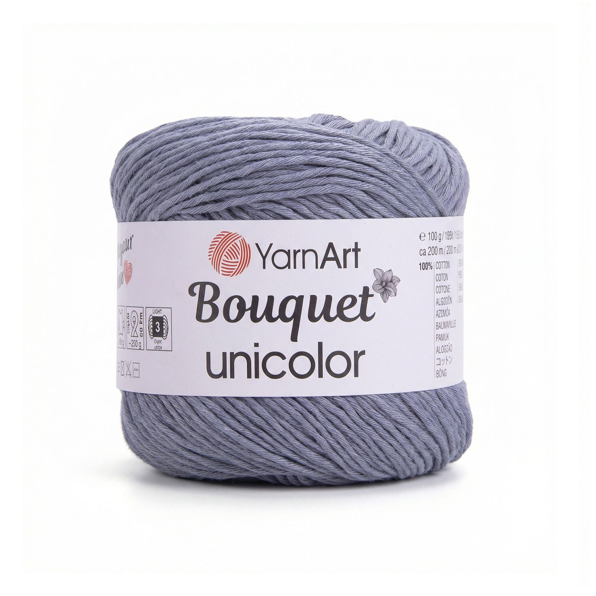 YarnArt Bouquet unicolor Grey 3203