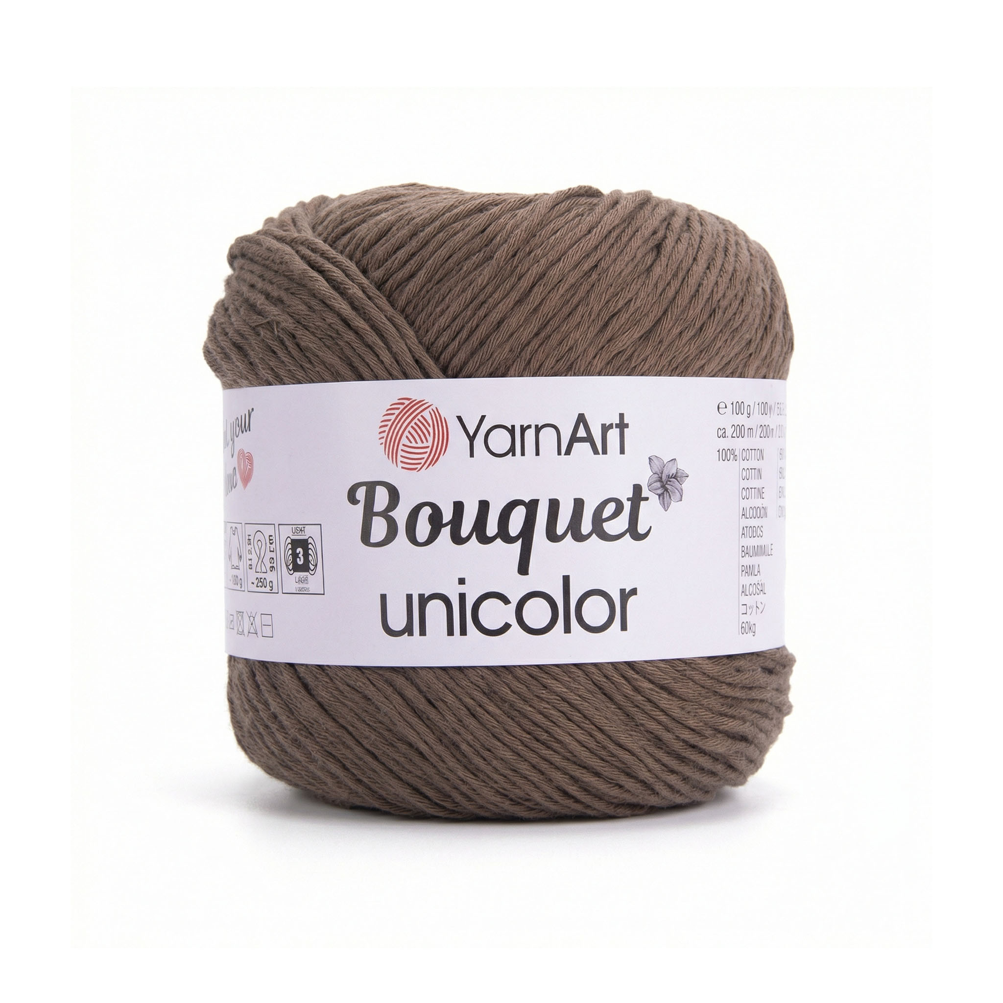 YarnArt Bouquet unicolor Brown 3207