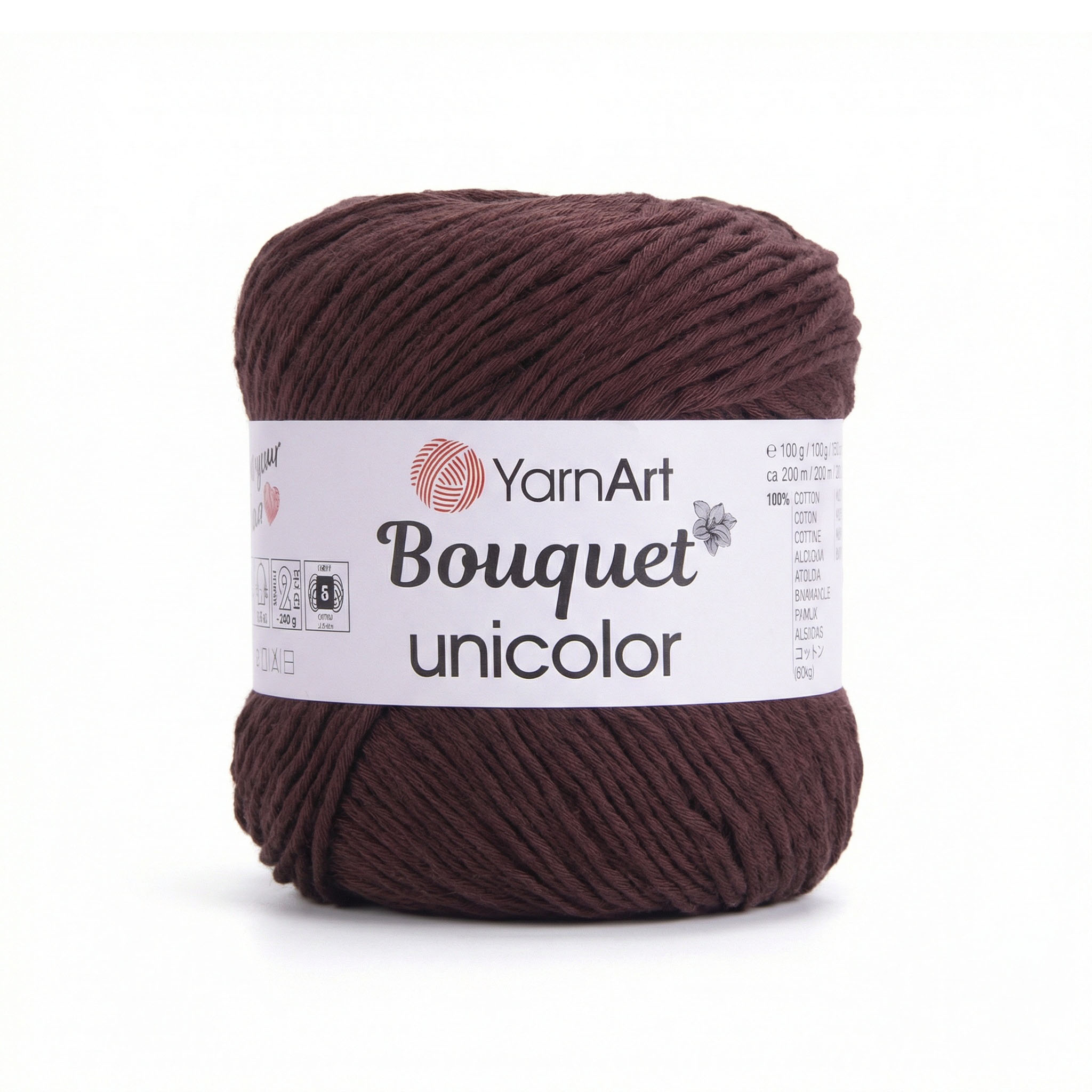 YarnArt Bouquet unicolor Dark Brown 3209
