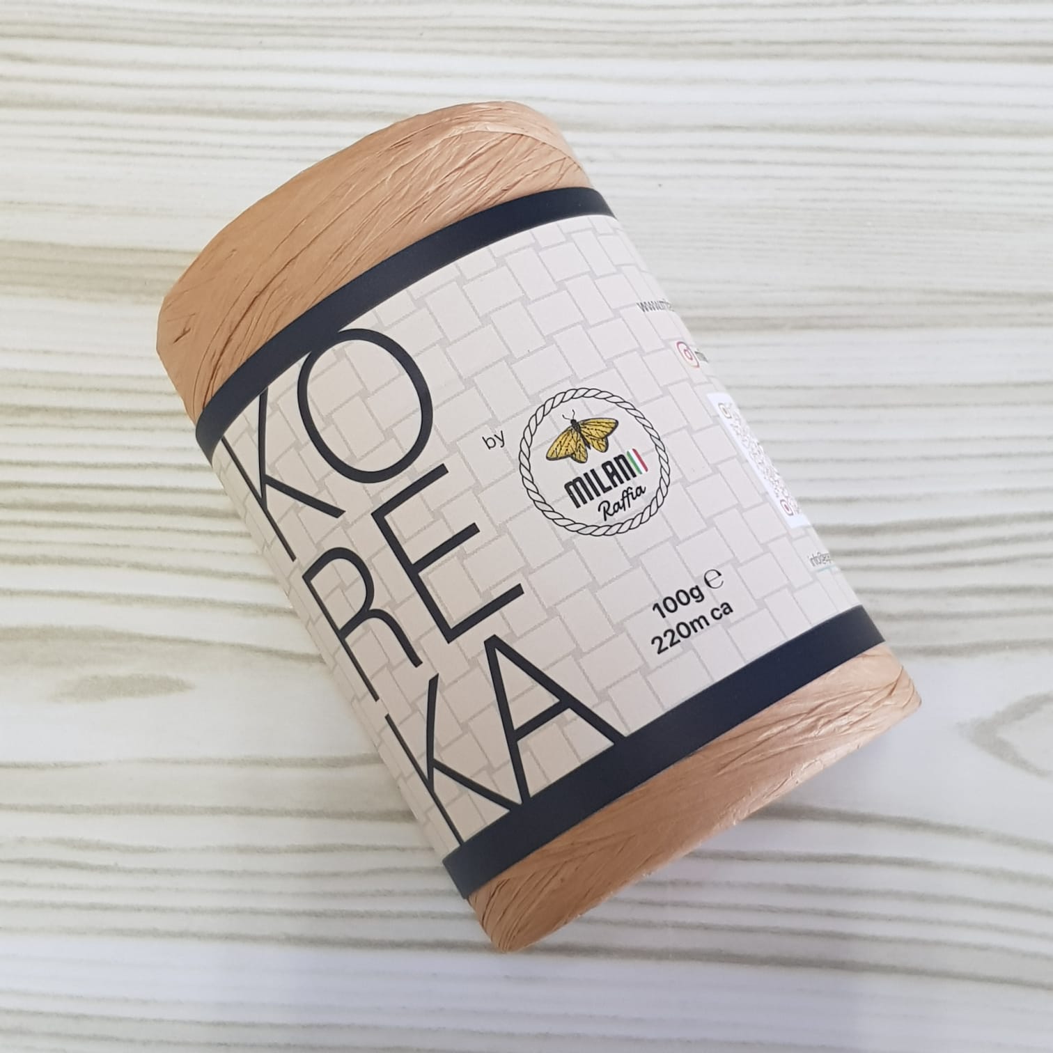 Paper Yarn Raffia Beige Gold 03