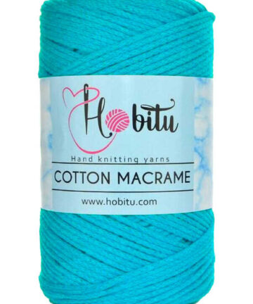 Hobitu Cotton Makrame 3mm Turquoise 163