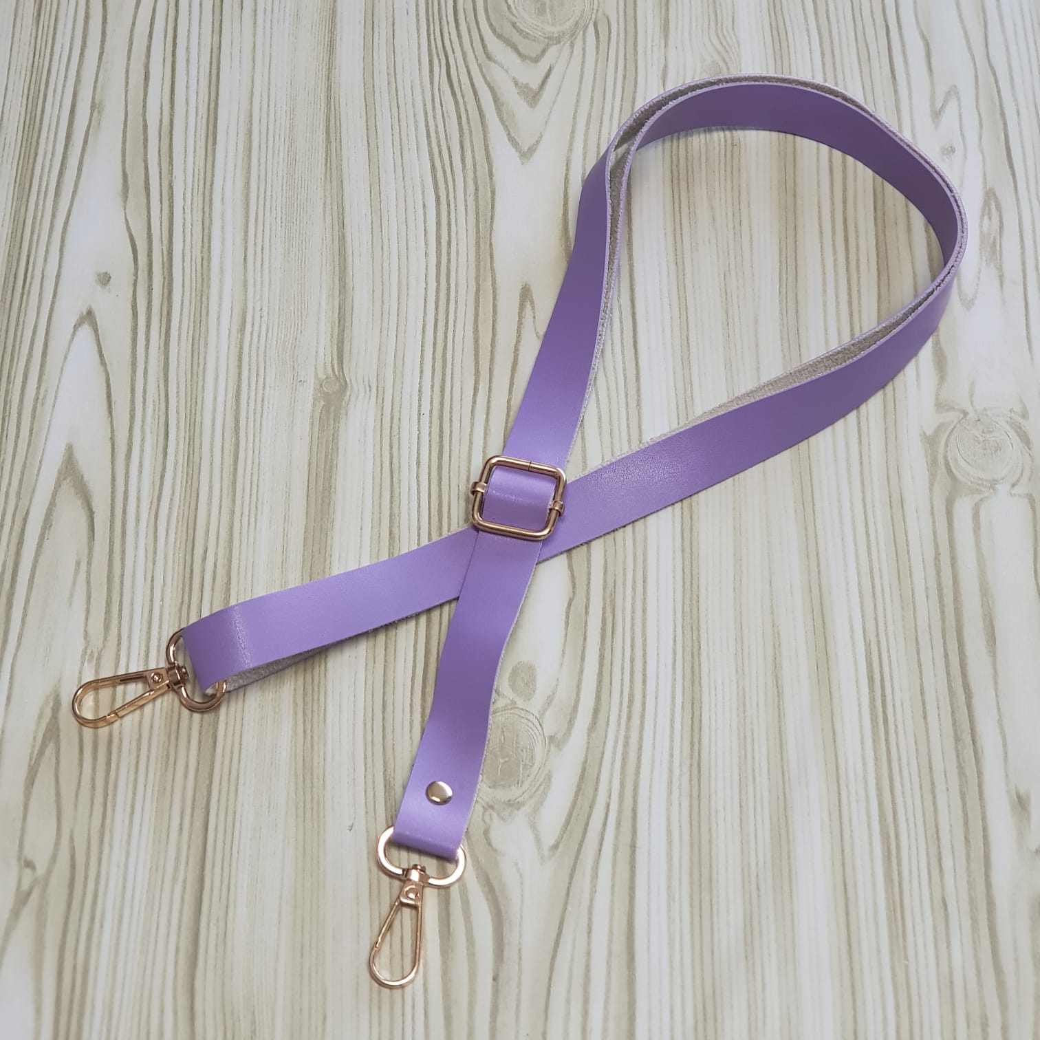 Δερμάτινο λουρί χιαστί ρυθμιζόμενο (1,35mt) Lilac 35