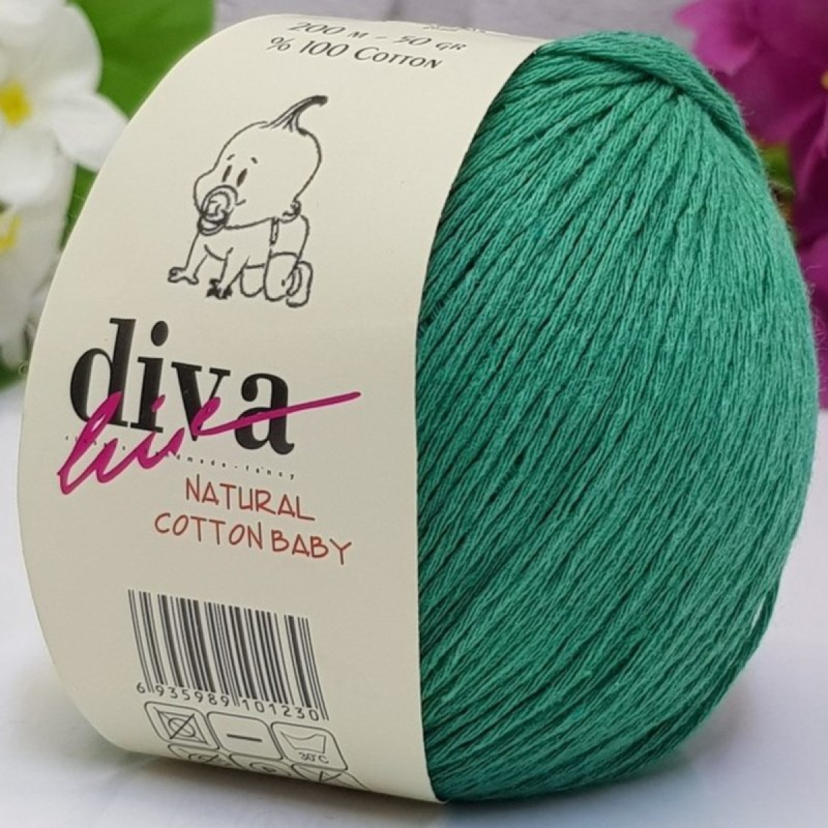 Natural Baby Cotton Green 1969