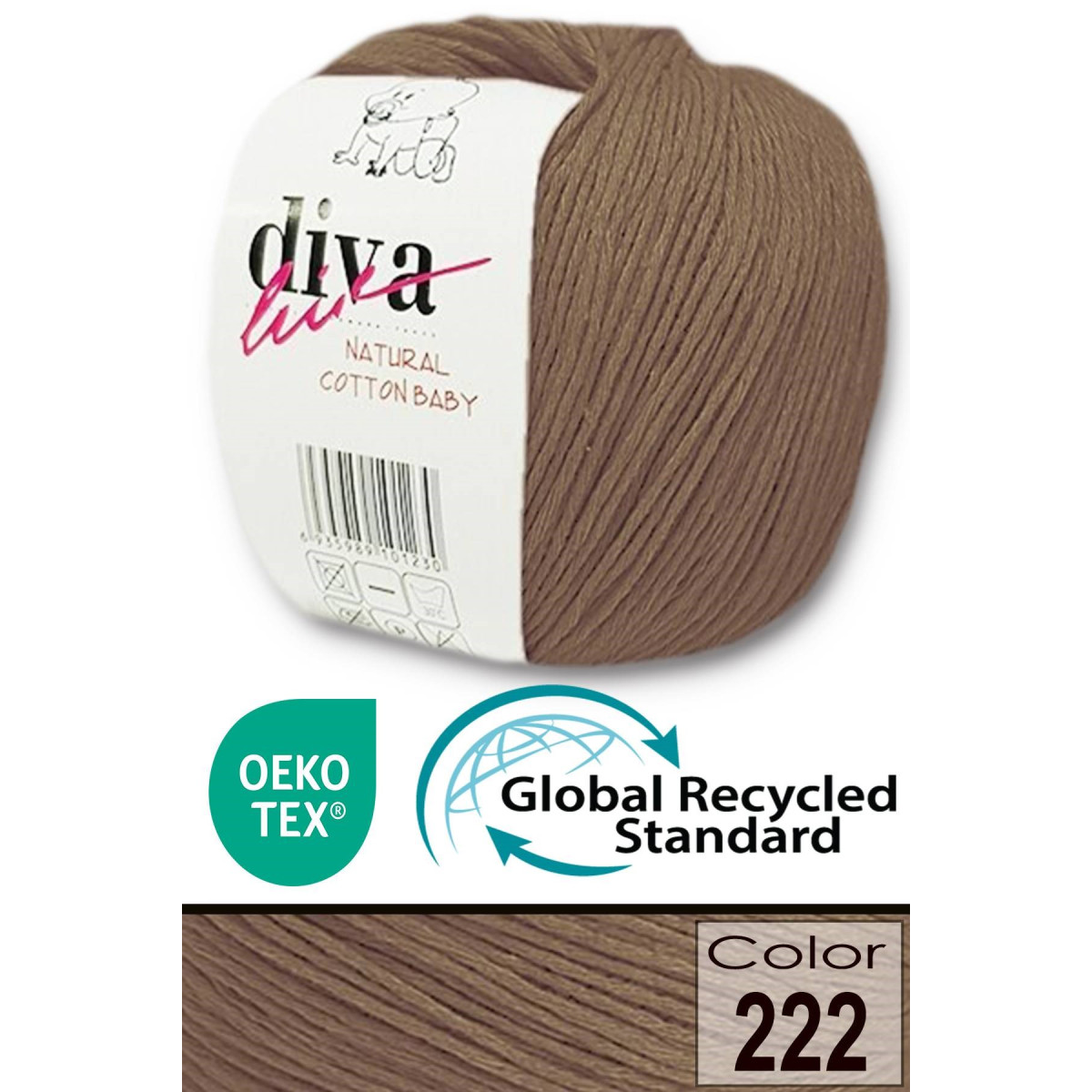 Natural Baby Cotton Brown 222