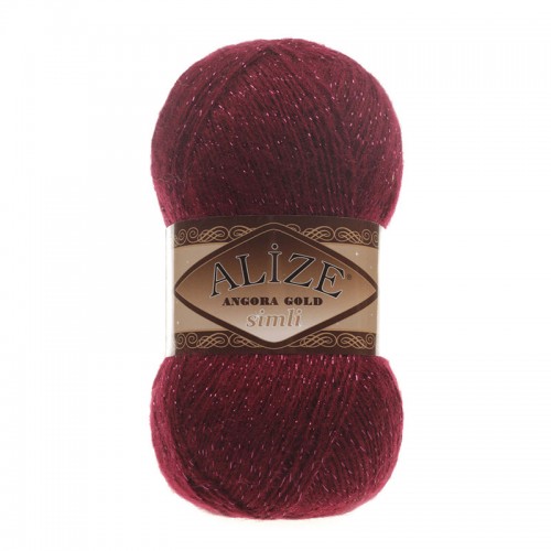 Angora Gold Simli Bordoeux 57