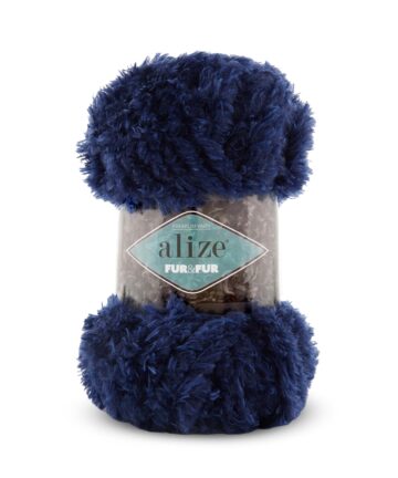Puffy Fur Fur Navy Blue 58
